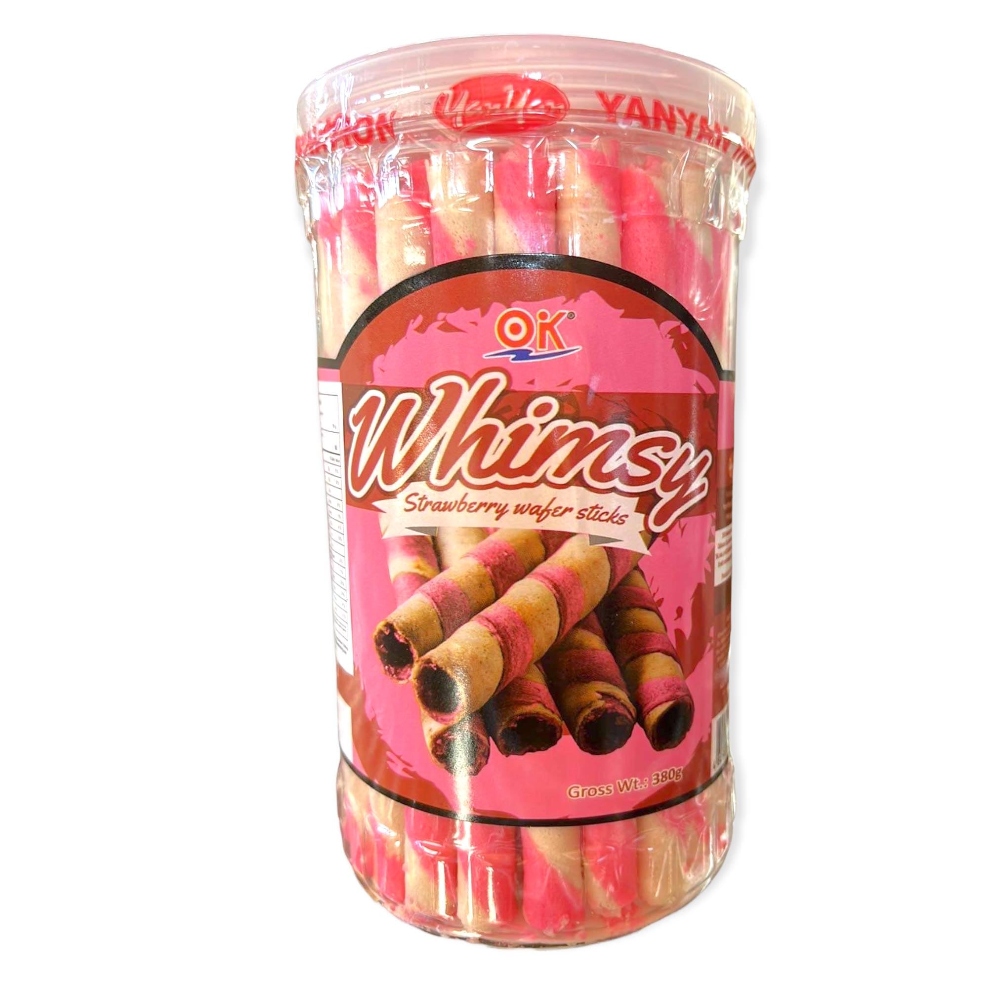 Hot Deal! Whimsy Strawberry Flavored Wafer Sticks - A Tasty Snack, 380 G