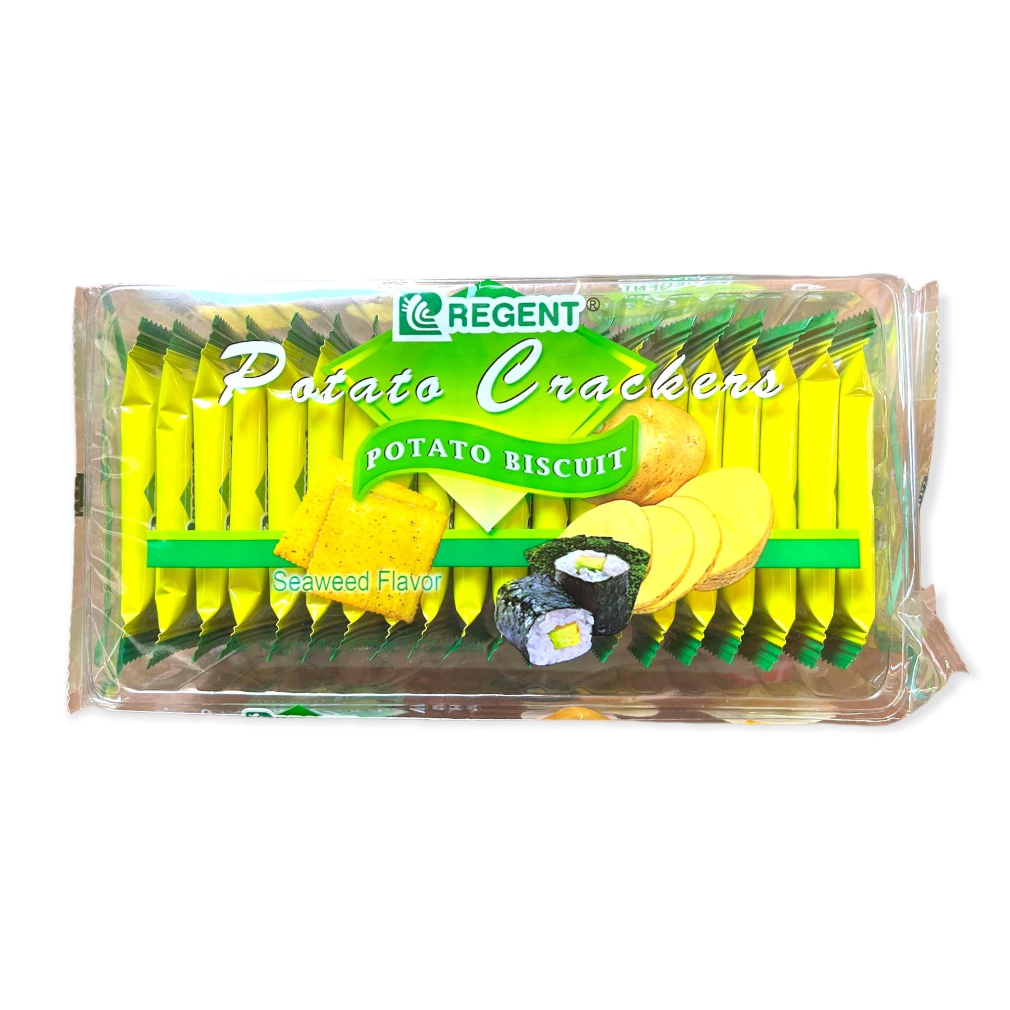 Regent Seaweed Flavor Potato Crackers - 20 Pack (200 G) - Delicious Snack Offer
