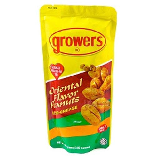 Growers Oriental Flavor Peanuts - Low Grease, 80 G