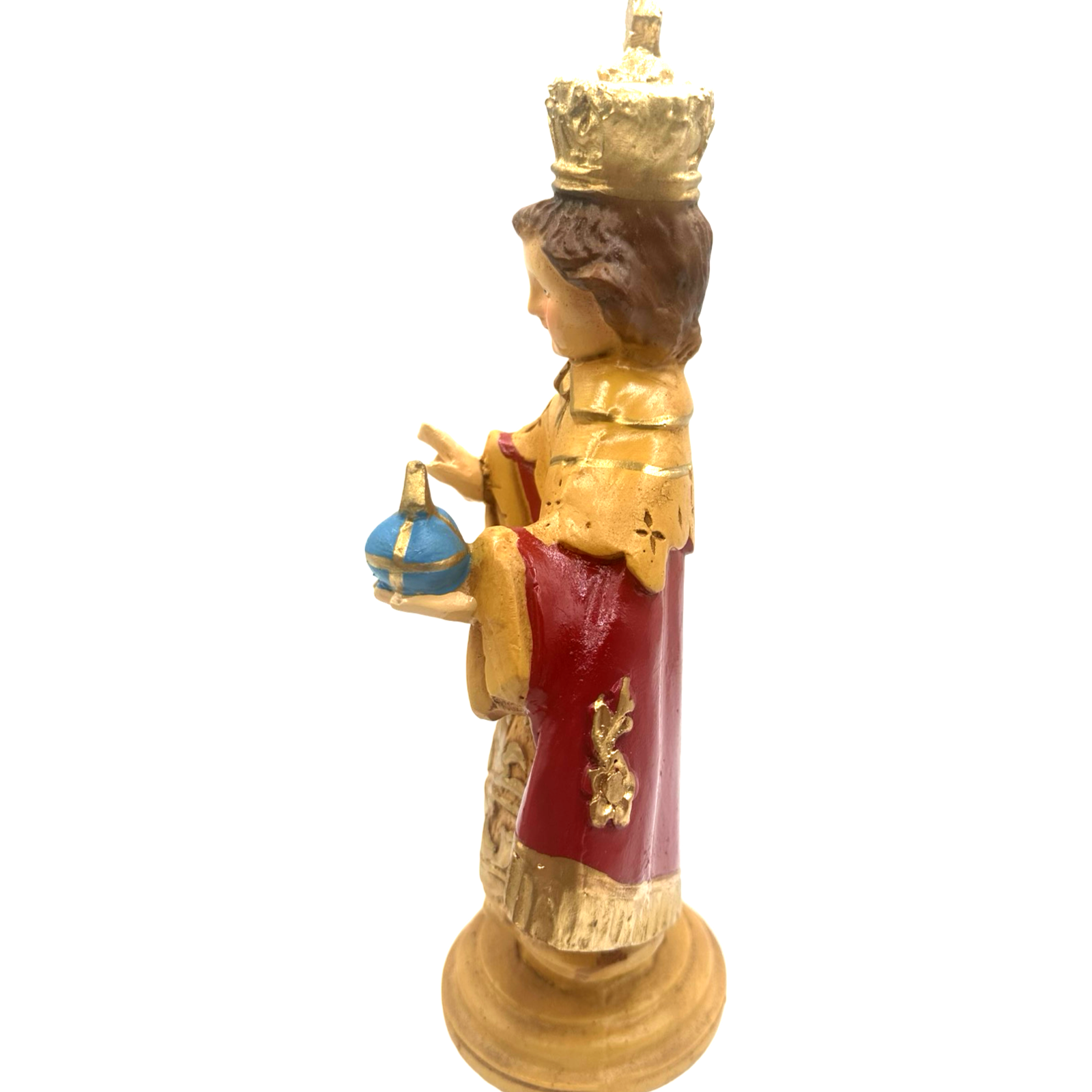 Limited Offer! 10.5x6 inches Red Sto. Niño Praga 6 Religious Statue - Authentic Philippine Handicraft
