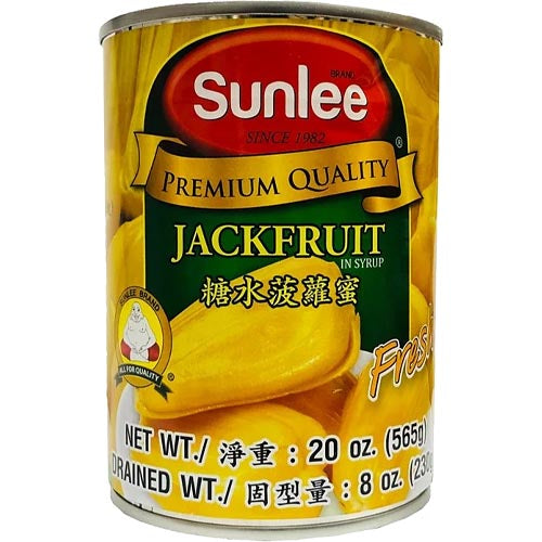 Sunlee Premium - 20 OZ Canned Yellow Jackfruit in Syrup, Perfect for Tropical Treats