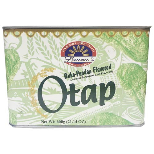 Laura's Otap - Buko Pandan Flavored Coconut Screwpine Leaf - 600G Tub - Tasty Delight