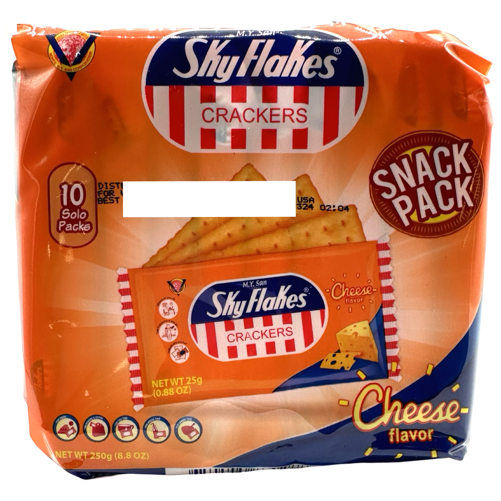 M.Y. San Skyflakes Cheese Crackers - 10 Pack of 250 G