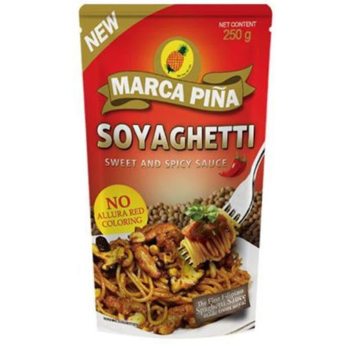Marca Pina - Special Soya-based Sweet Spaghetti Sauce - 250 G, Ideal Substitute