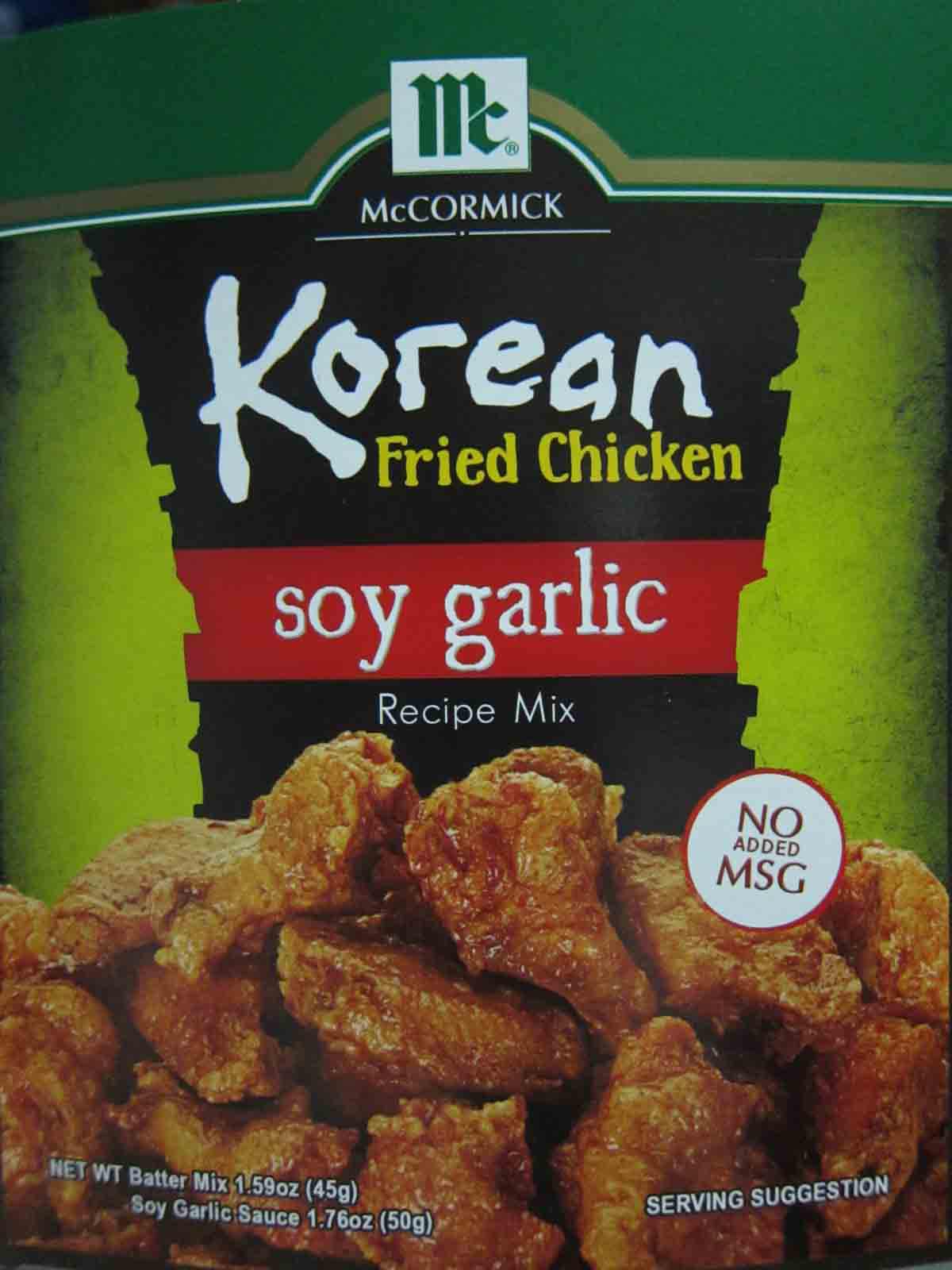 McCormick Soy Garlic Korean Fried Chicken Recipe Mix - 95 G | Tasty Deal
