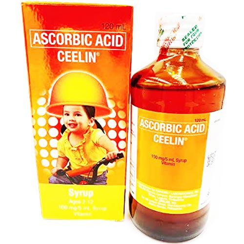 Unilab Ceelin Ascorbic Acid 120ml - Orange Flavored Vitamin C for Strong Immunity