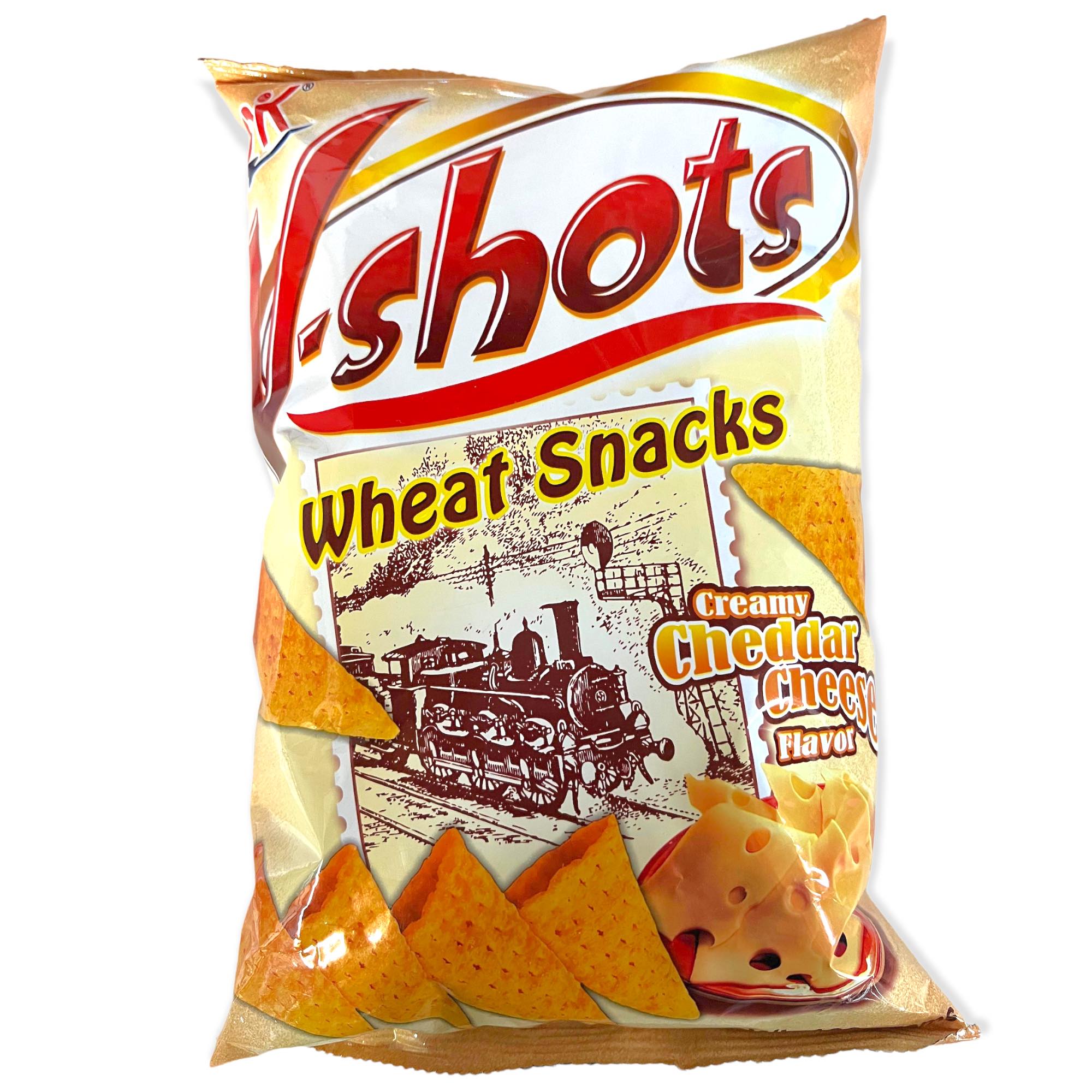 Delicious Creamy Cheddar Cheese Flavored Wheat Snacks - OK V - Shots, 100 G Pack