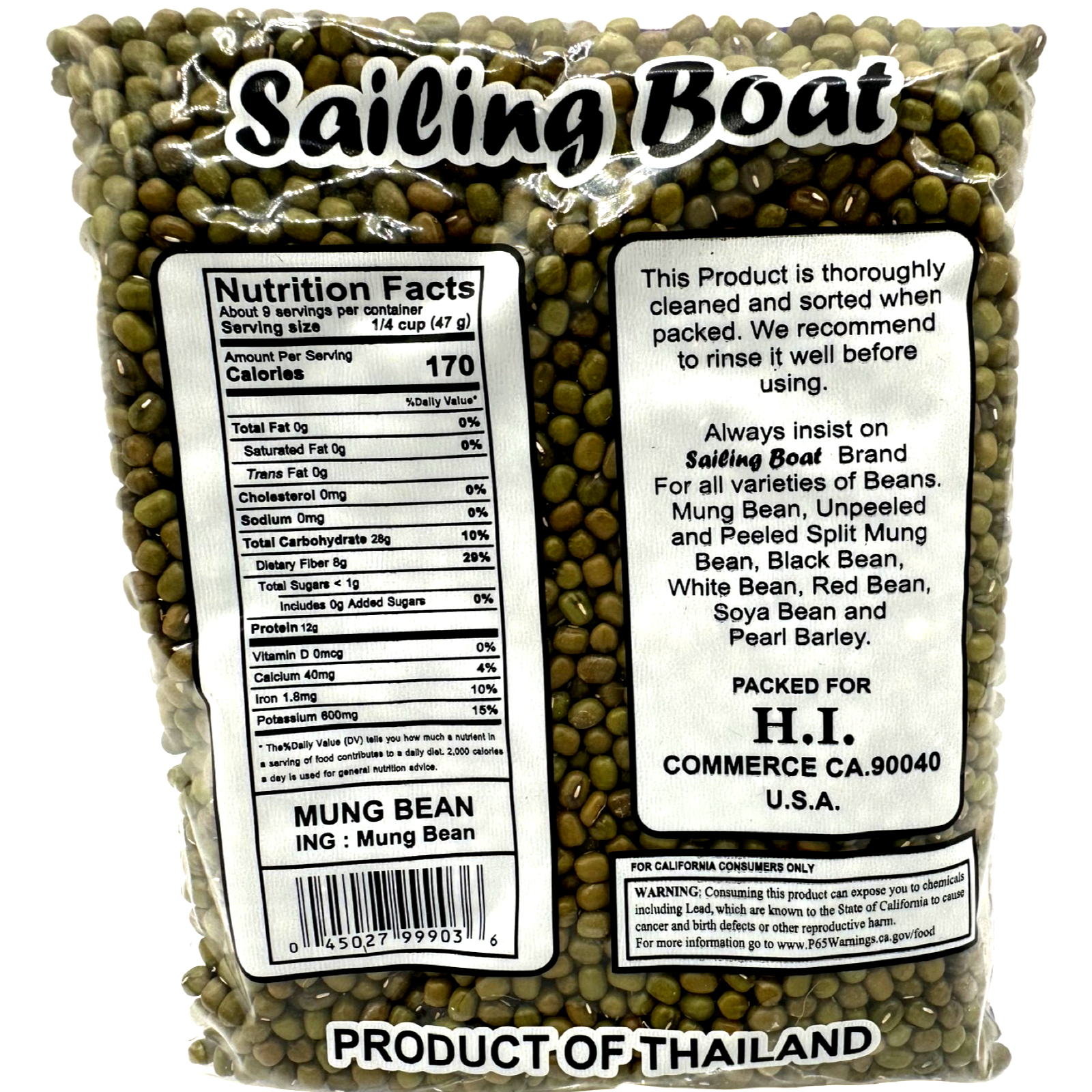 Hocean Whole Mung Beans - 12 OZ, Nutritious Delight