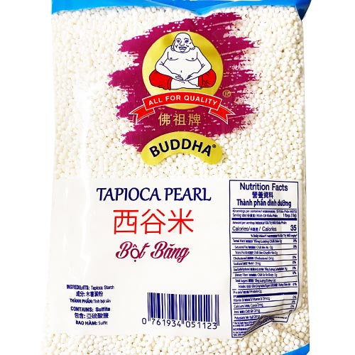 Sunlee Brand - White Small 14 OZ Tapioca Pearls (Buddha Style) - Great for Desserts
