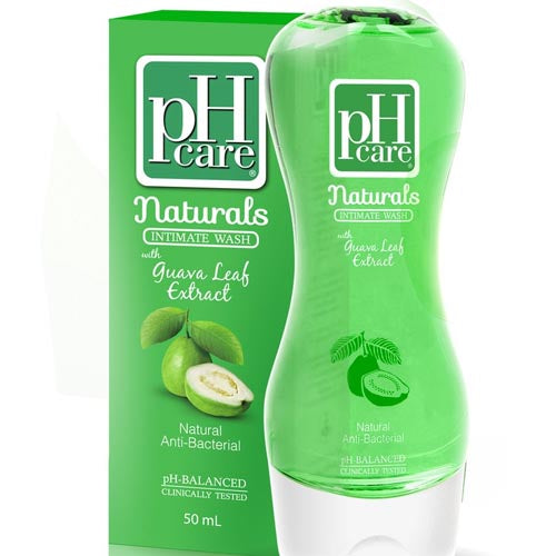 pH Care Naturals Intimate Wash with Guava Leaf Extract - 150 ML, Natural Antibacterial