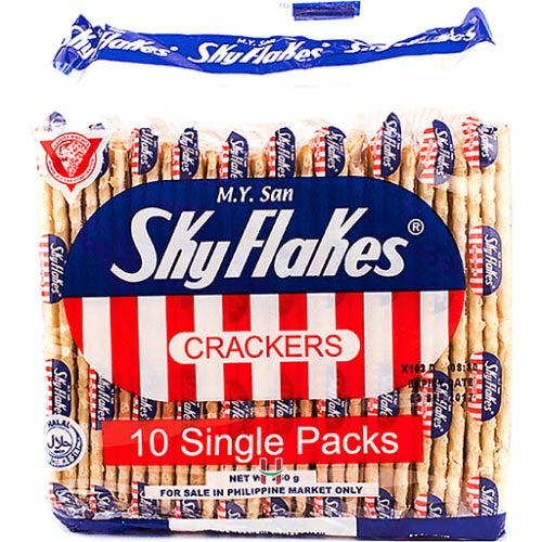 M.Y. San Skyflakes Snack Pack - 10 Packs of 25g Crispy Crackers