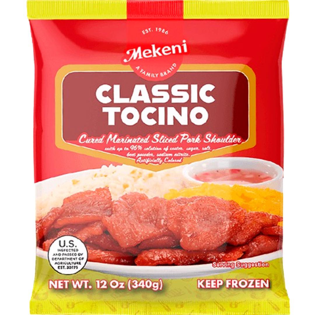 Mekeni Classic Tocino - 12 OZ Cured Marinated Pork Shoulder Delight