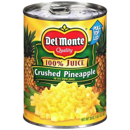 Del Monte 100% Pure Juice - Premium Crushed Pineapple in Own Juice, 20 OZ