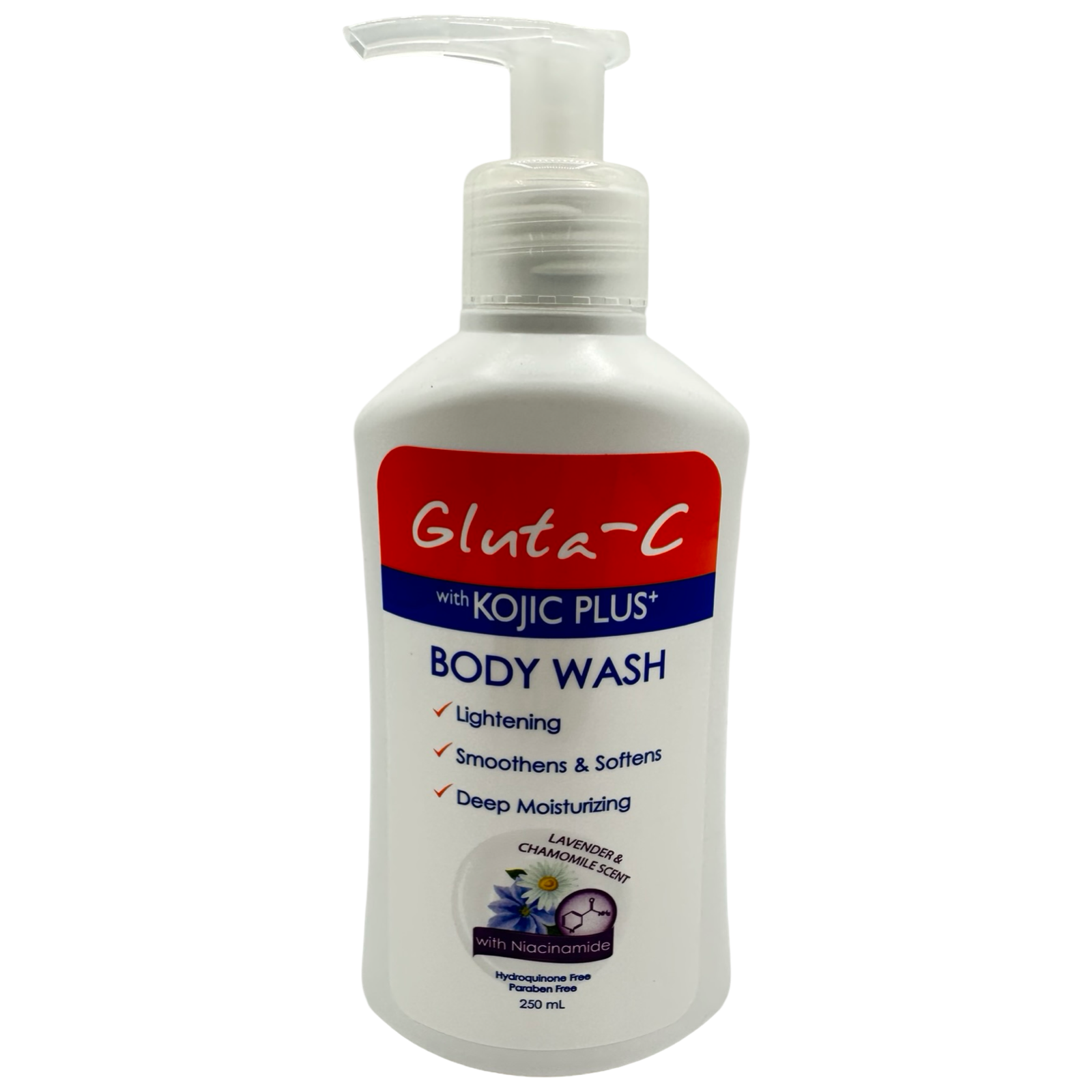 Hot Sale! 250 ML Gluta - C Kojic Body Wash with Relaxing Lavender and Chamomile Scent