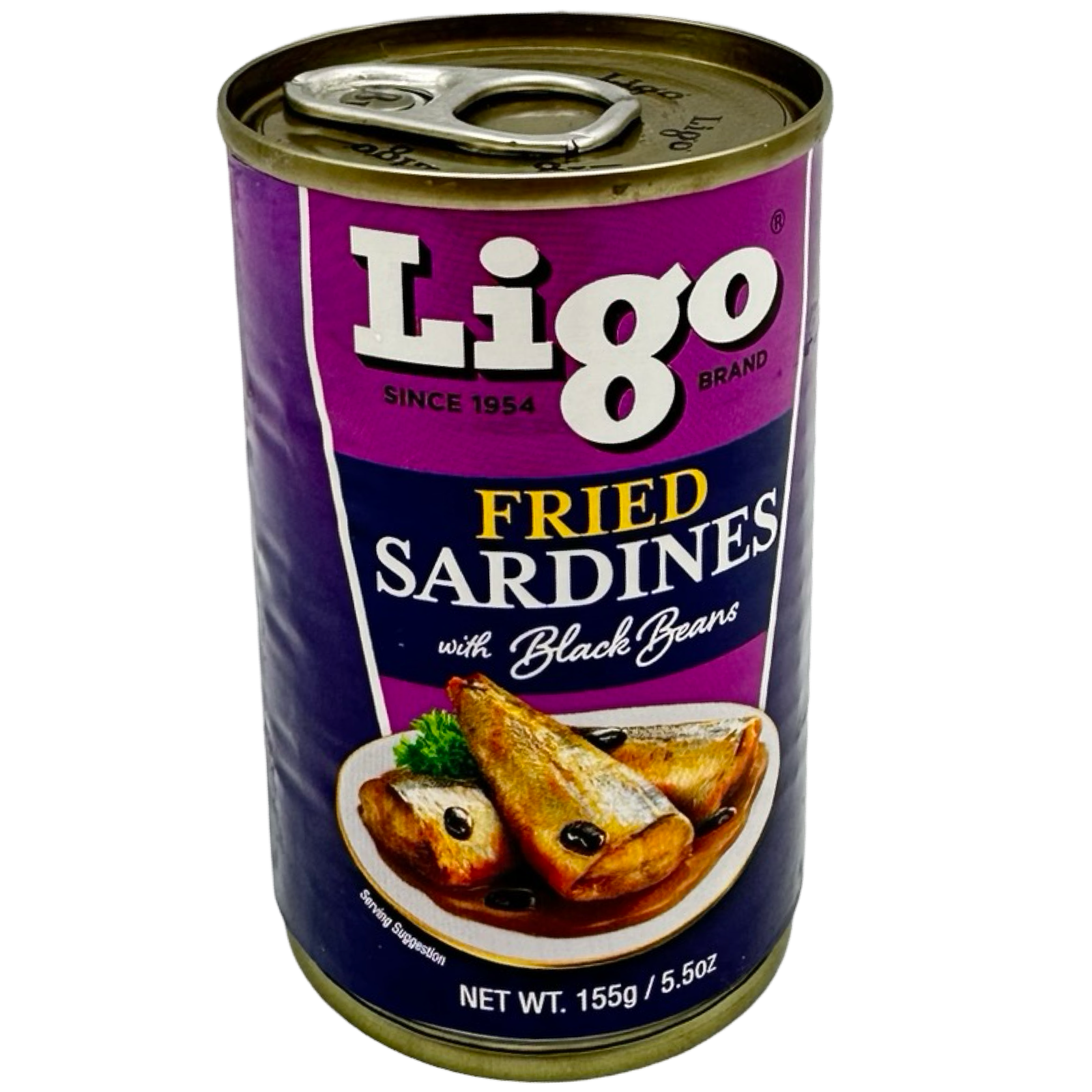 Ligo Canned Fried Sardines with Black Beans - 5.5 oz, A Savory and Nutritious Delight