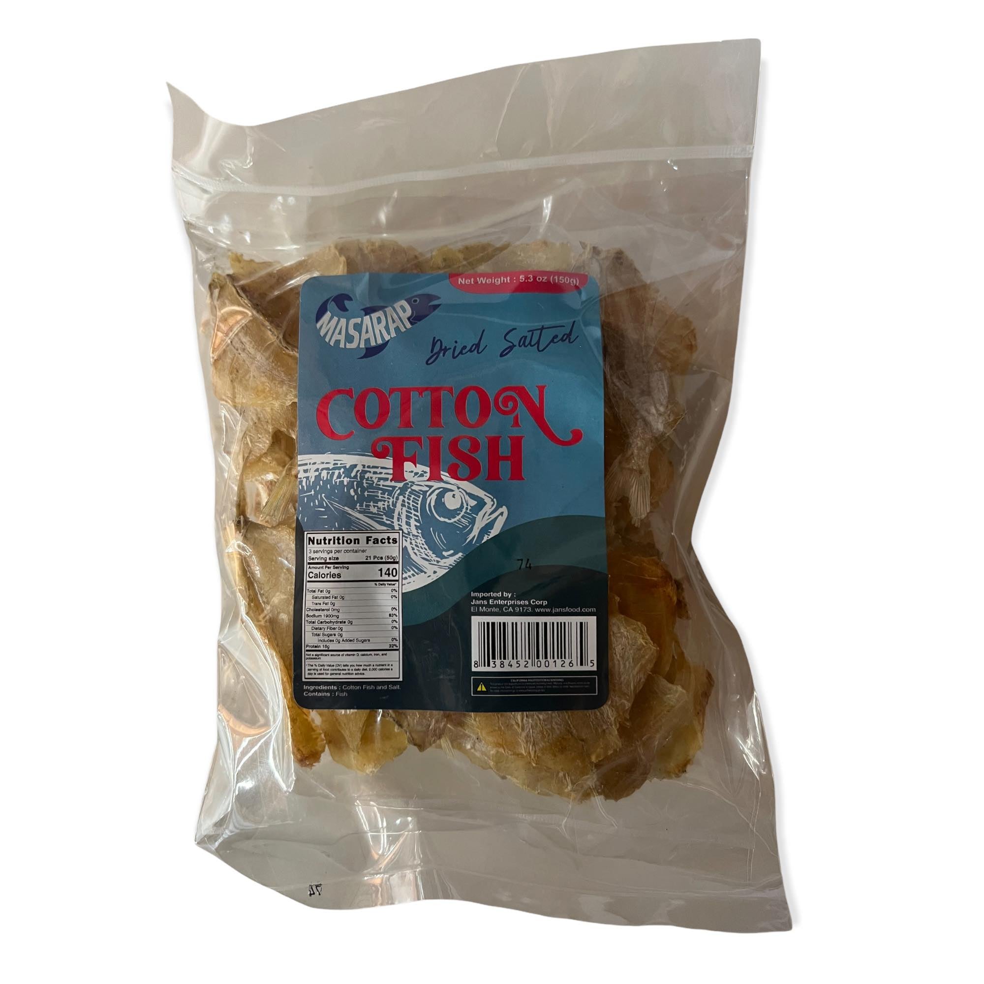 Delicious 150G Dried Salted Cotton Fish