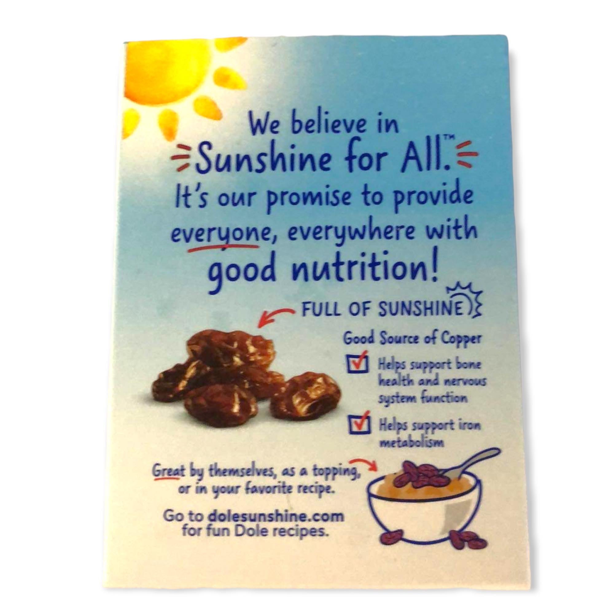 Dole 6-Pack California Seedless 1.5-OZ Raisins