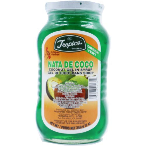 Tropics Green Nata De Coco (Coconut Gel in Syrup) - 12 OZ | Try Now!