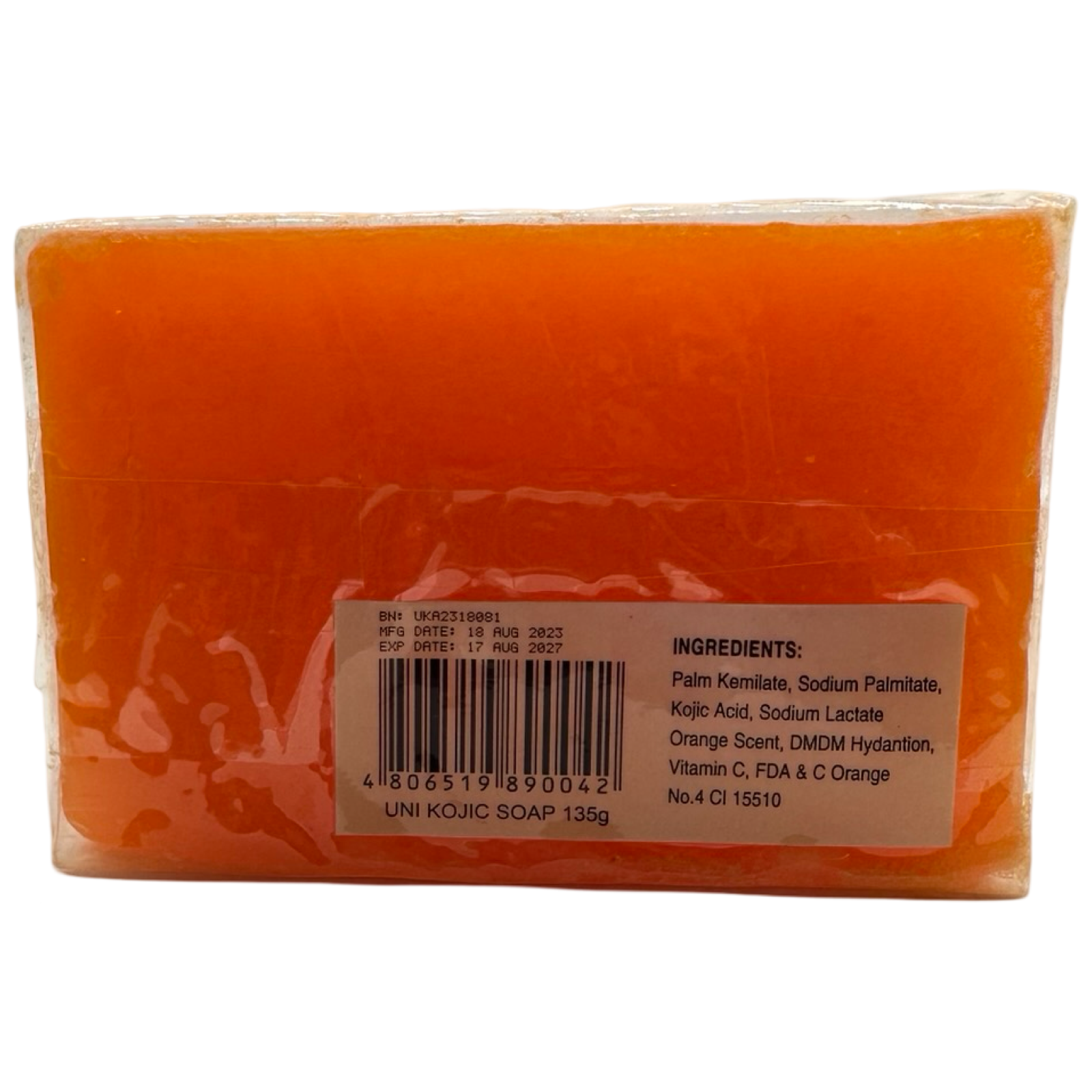 UNI Kojic Acid Milk-infused Beauty Soap - 135g for Youthful Skin