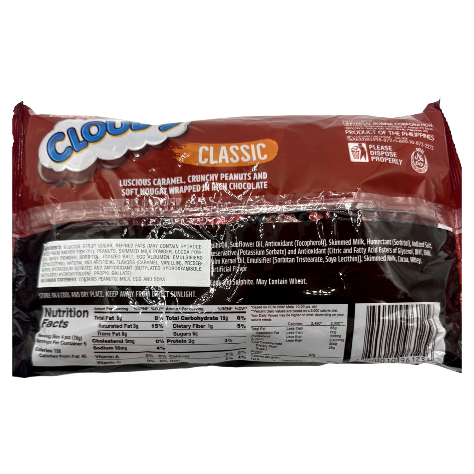 36-Pack Jack 'n Jill Cloud 9 Mini Chocolate Bars - A Philippine Delight