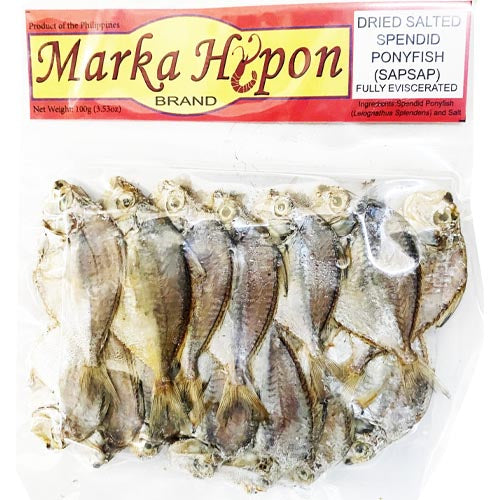 Marka Hipon - 100G Dried Salted Fully Eviscerated Spendid Ponyfish (SapSap) - Great Deal