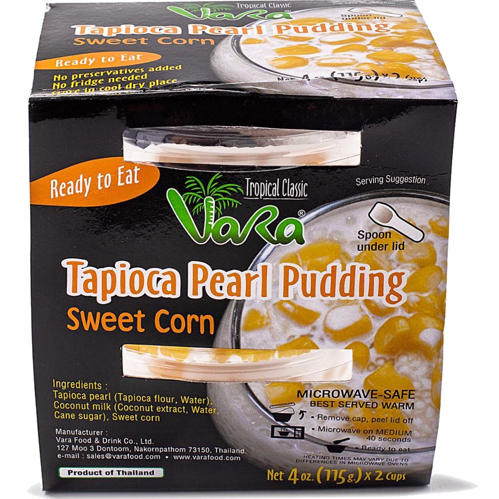 Delicious Vara Tapioca Pearl Pudding with Sweet Corn - 2 Cups (4 OZ) Special Offer