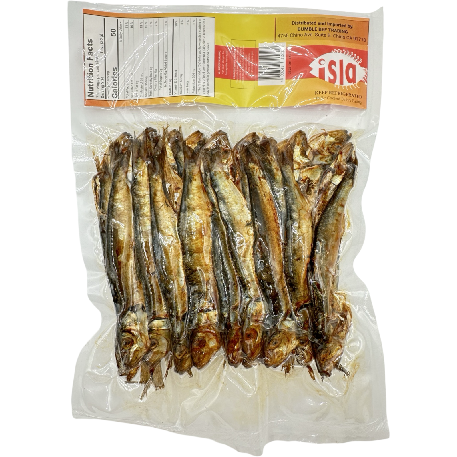 Isla Premium Fully Eviscerated 8 OZ Dried Sardine Herring (Dried Tunsoy)