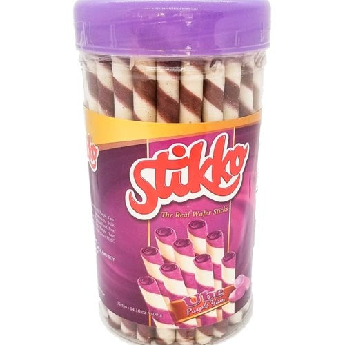 Special Offer! 14.1 OZ Jar of Arnott’s Stikko UBE Chocolate Wafer Snack Sticks