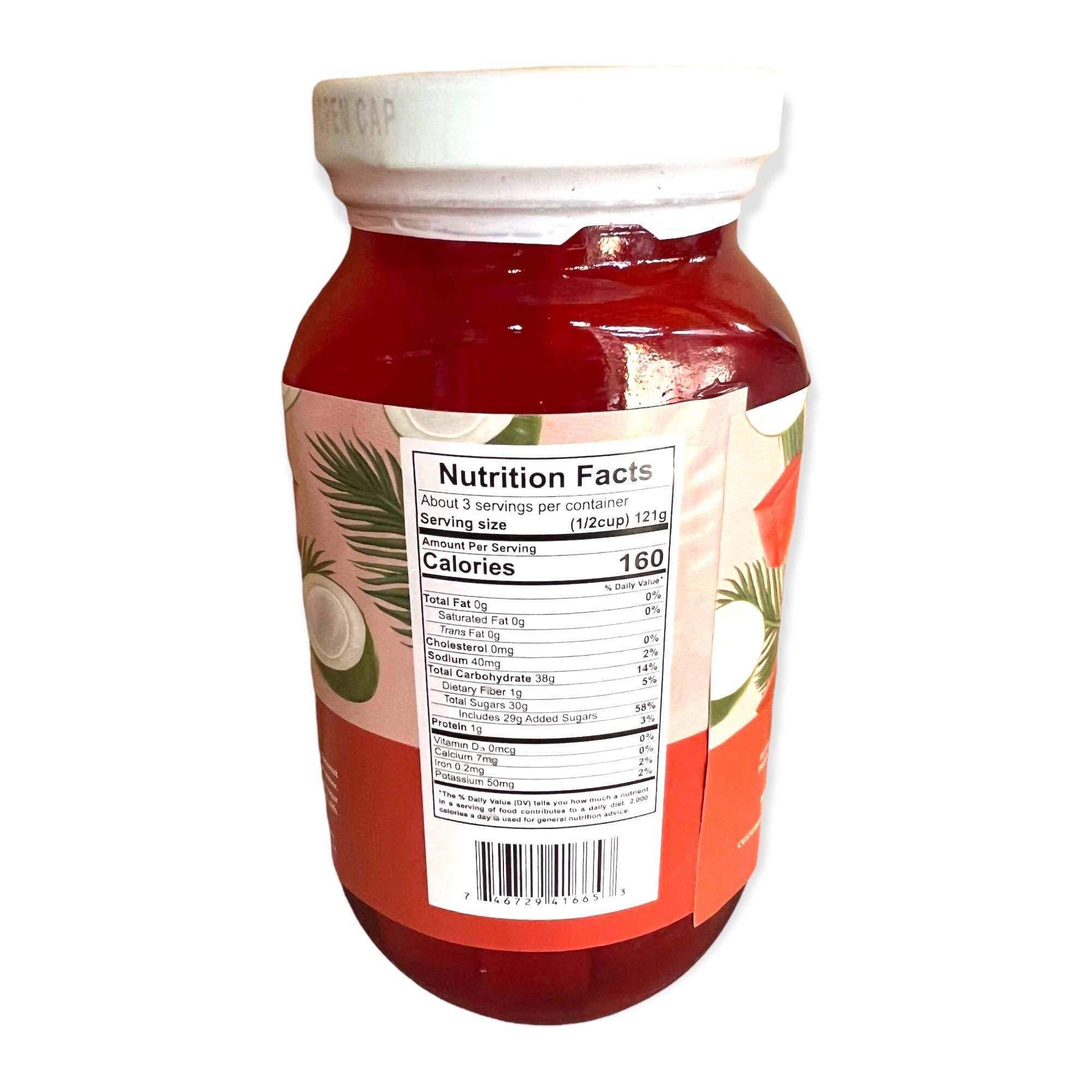 Mara Clara 12 OZ Red Sweet Coconut Gel in Syrup - Nata de Coco