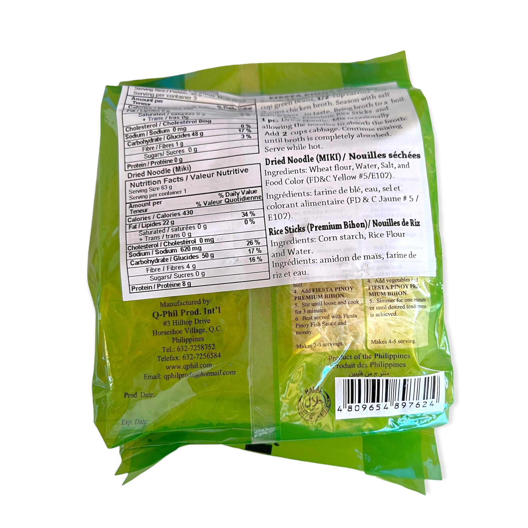 Fiesta Pinoy Miki Bihon - 250G Dried Noodle & Rice Sticks Combo