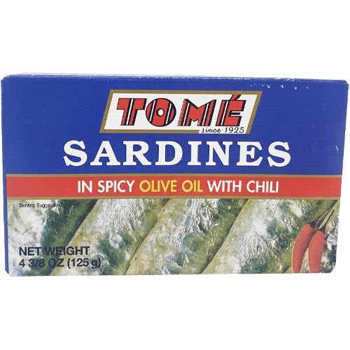 Tome Spicy Chili Sardines in Olive Oil - 125 G - Premium Taste!