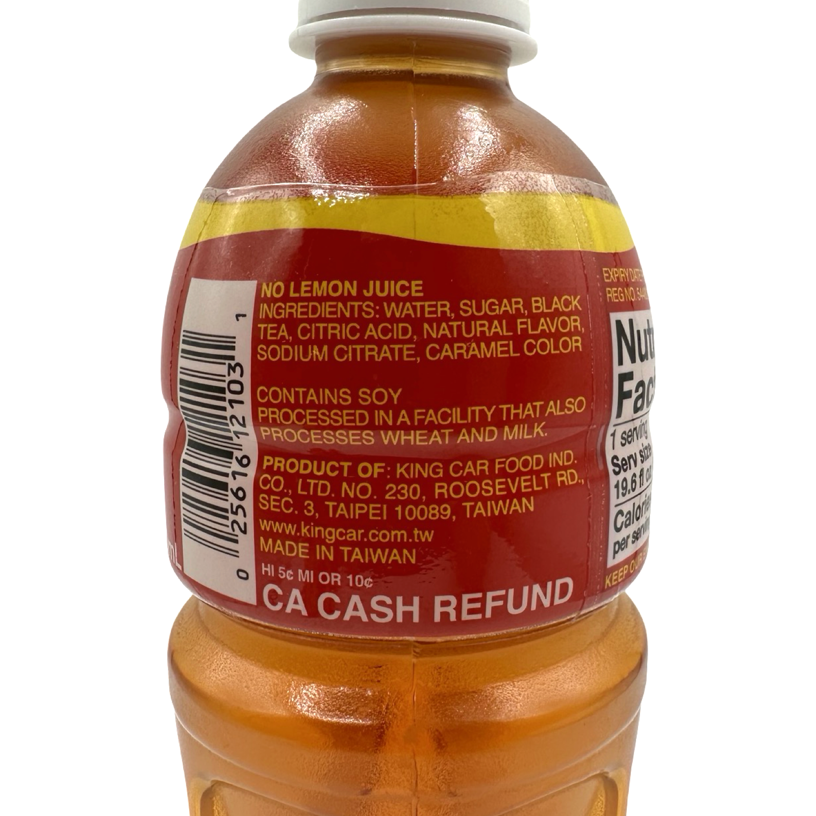King Car Refreshing 580 ML Natural Flavored Lemon Tea