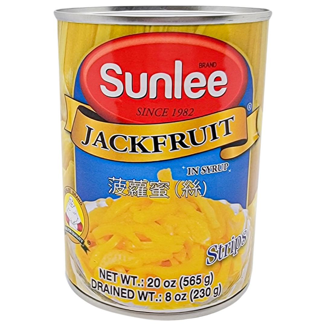 Sunlee Brand - Premium Yellow Jackfruit Strips in Syrup - 20 OZ Can - A Tropical Delight!