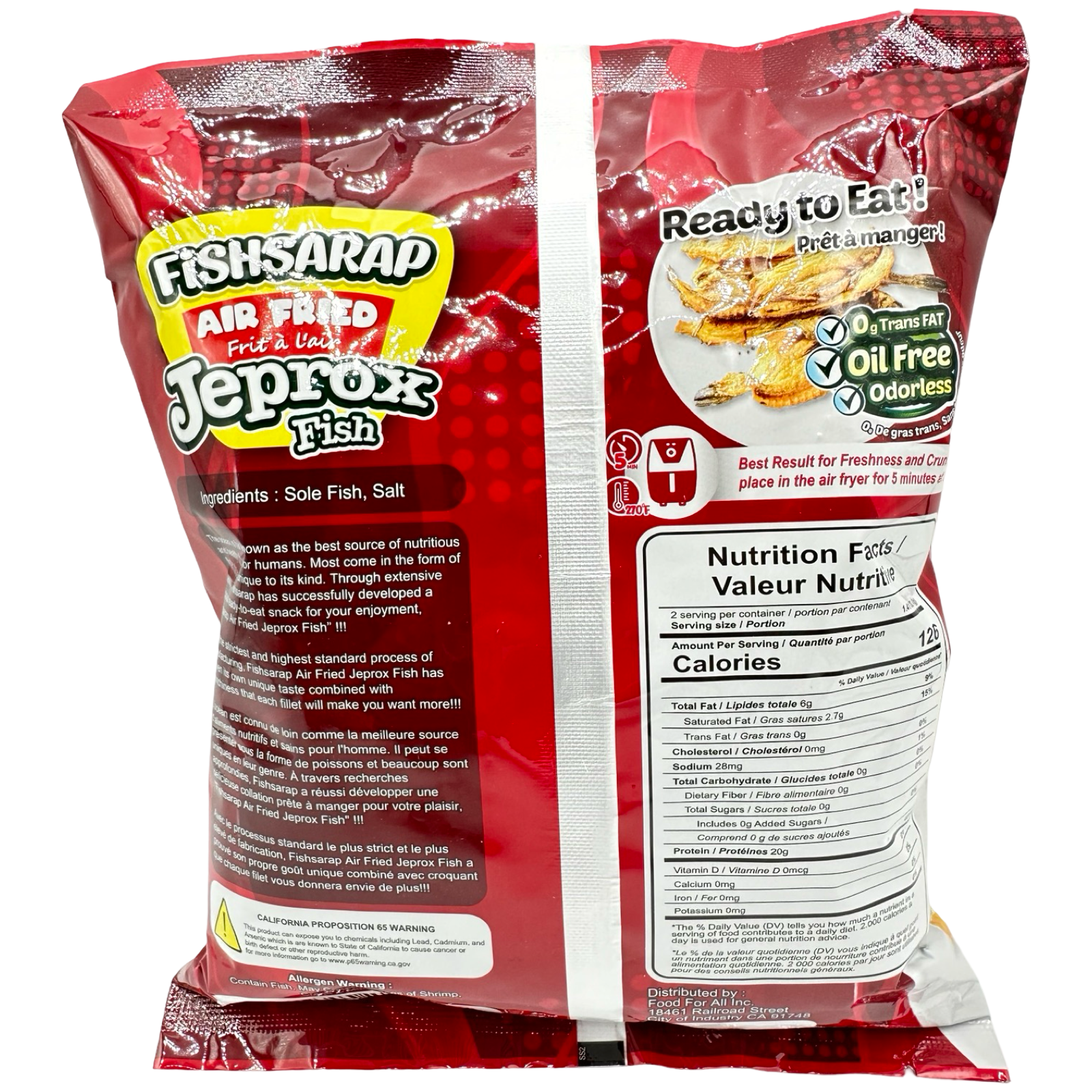 FishSarap Air Fried Jeprox - 50G Ready-to-Eat Snack from Pangasinan