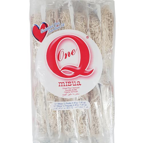 Super Q One Q Misua Noodles - 12 Pack (480 G) - A Filipino Favorite for Soups