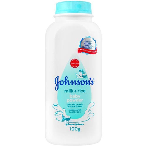 Johnson's 100G Milk & Rice Baby Powder for Gentle Care