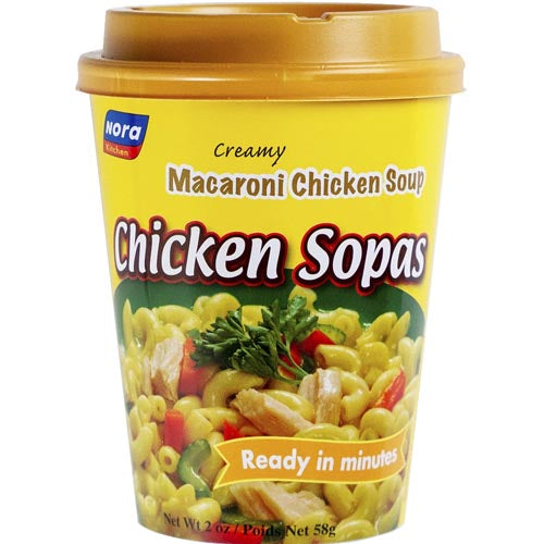 Nora Instant 2 OZ Creamy Macaroni Chicken Soup - Chicken Sopas