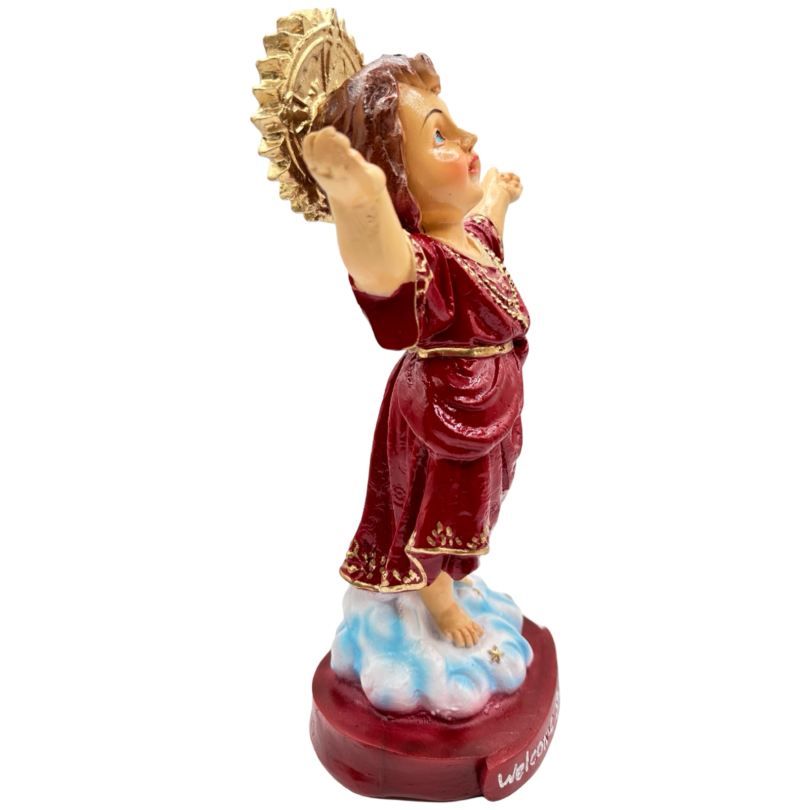 12x7.5 Inches Red Sto. Niño Religious Figurine - Exquisite Philippine Handicraft