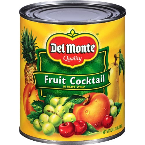 Del Monte 30 OZ Canned Fruit Cocktail in Heavy Syrup - Ideal for Quick and Tasty Servings