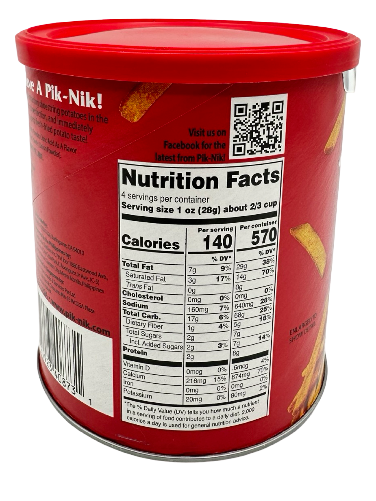 Pik-Nik Small 4 OZ Ketchup Flavored Crispy Fries