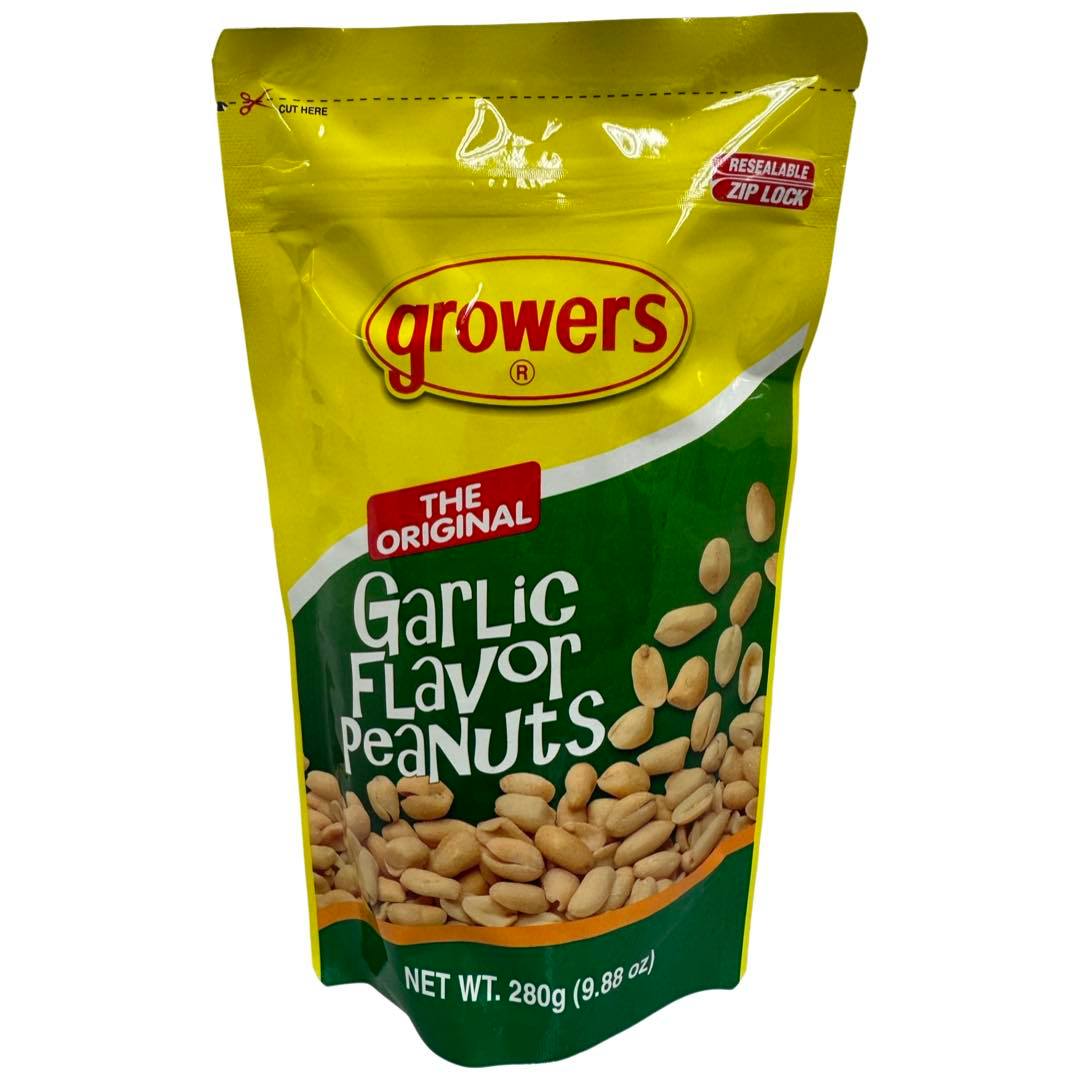 Growers Regular Original Garlic Flavored Peanuts - 9.88 OZ Big Party Pack