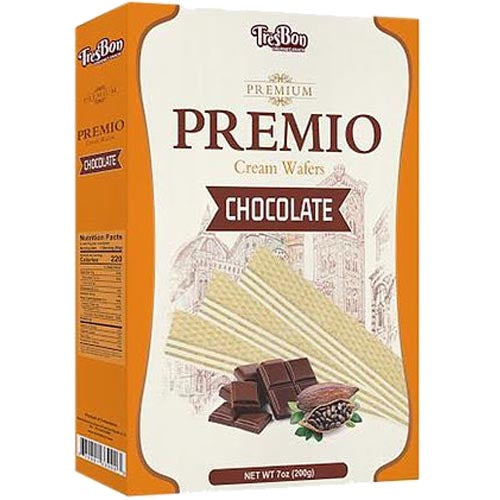 TresBon Premium Chocolate Cream Wafer Cubes - 200 G - Ideal On - the - go Snack