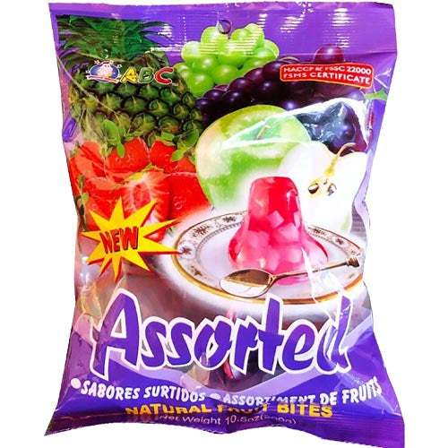 Delicious Assorted Flavors ABC Fruit Jelly - 10 OZ Pack for Your Snack Time