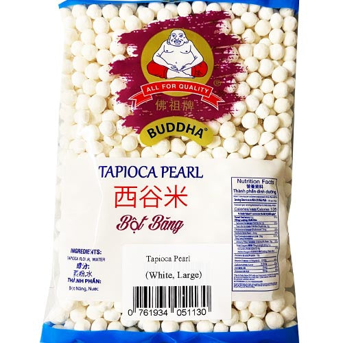 Sunlee Brand - Large White Buddha Tapioca Pearls - 14 OZ Pack