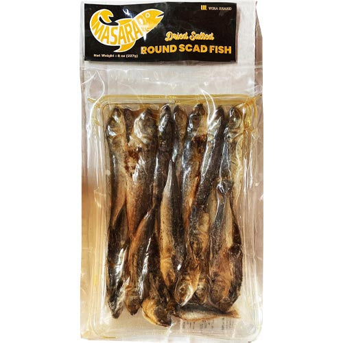 Delicious 8 OZ Dried Salted Round Scad Fish - A Tasty Seafood Treat