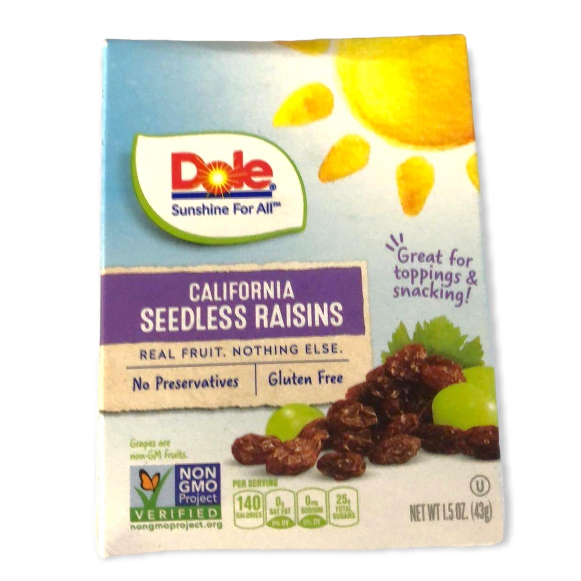 Dole 6-Pack California Seedless 1.5-OZ Raisins