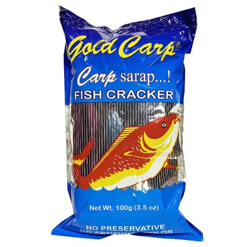 100G Gold Carp Premium Fish Crackers - Tasty, Preservative - Free Snack