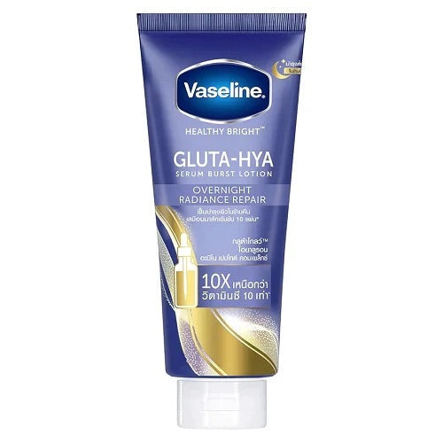 Vaseline Gluta - Hya Serum Burst Lotion: 300 ml Blue Overnight Radiance Repair