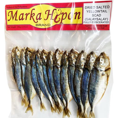 Marka Hipon - 100g Dried Salted Fully Eviscerated Yellowtail Scad (SalaySalay) - Great Deal