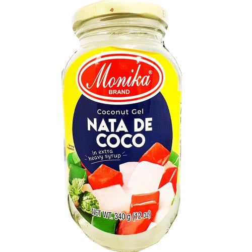 Monika Brand - 12 OZ WHITE Coconut Gel (Nata De Coco) in Extra Heavy Syrup - Special Offer